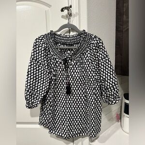 Black and White Hearts Women's Top
